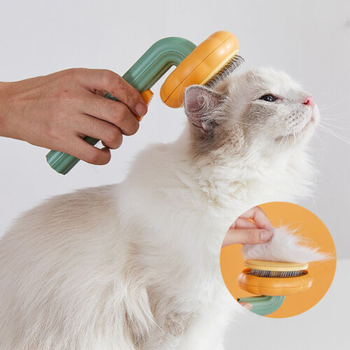 Pumpkin Brush, Pet Grooming Self Cleaning Slicker Brush For Dogs, Cats, Puppy