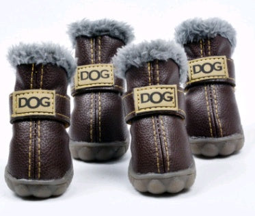Dog Cat Thick Snow Boots